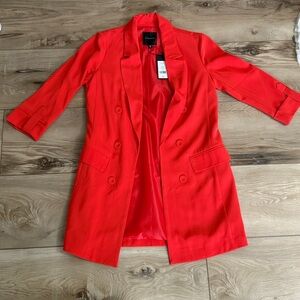 Dynamite Red Double-Breasted Blazer